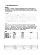 Density lab report