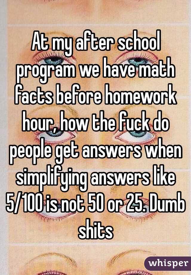 Homework facts